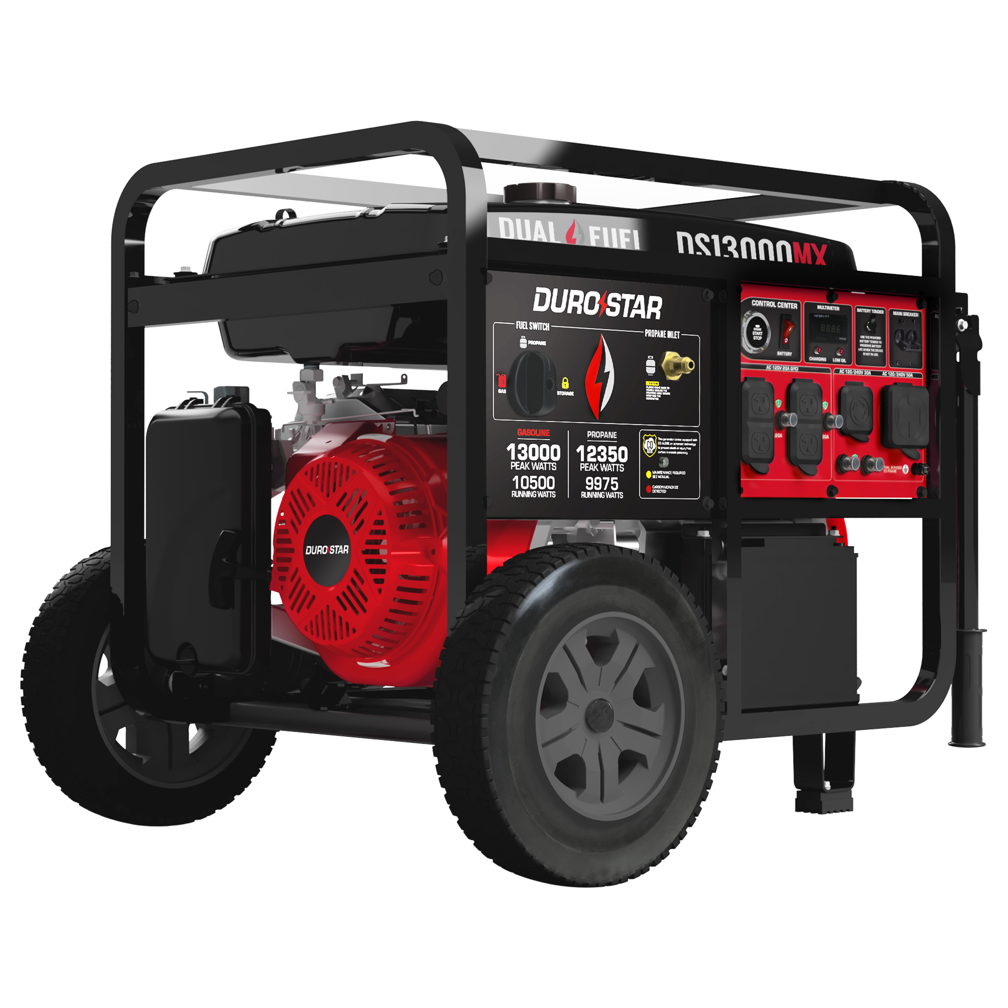 13,000 Watt Dual Fuel Portable Generator w/ CO Alert – DS13000MX