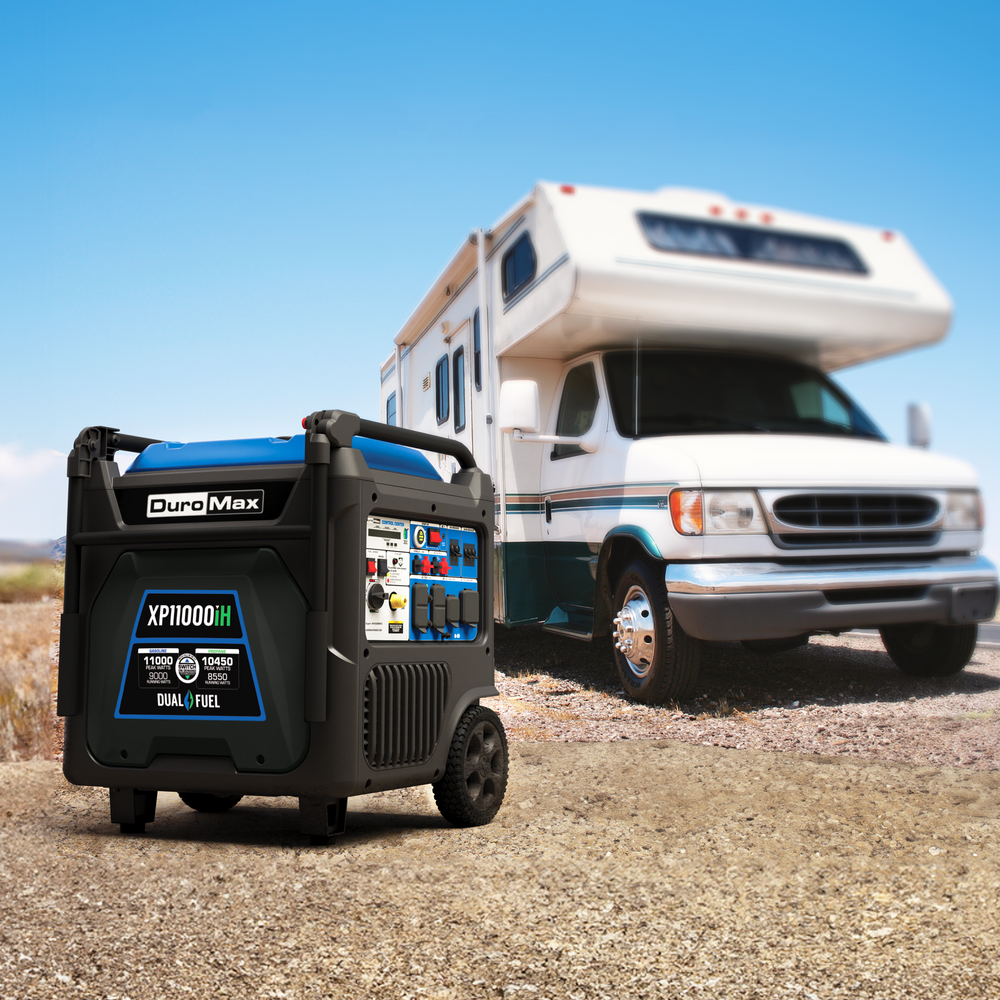 DuroMax 11,000 Watt Portable Dual Fuel Inverter Generator - Quiet, Low THD
