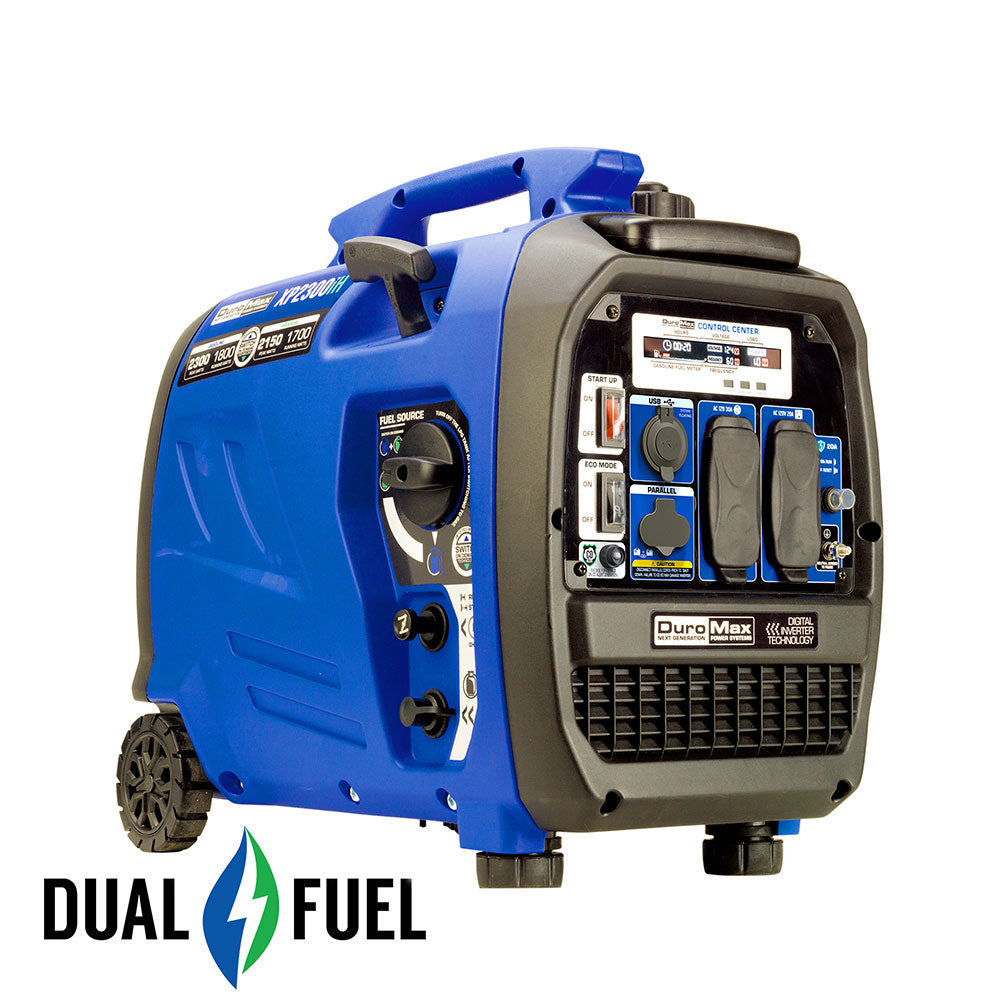 2,300 Watt Dual Fuel Portable Inverter Generator w/ CO Alert – XP2300iH –  DuroMax Power Equipment