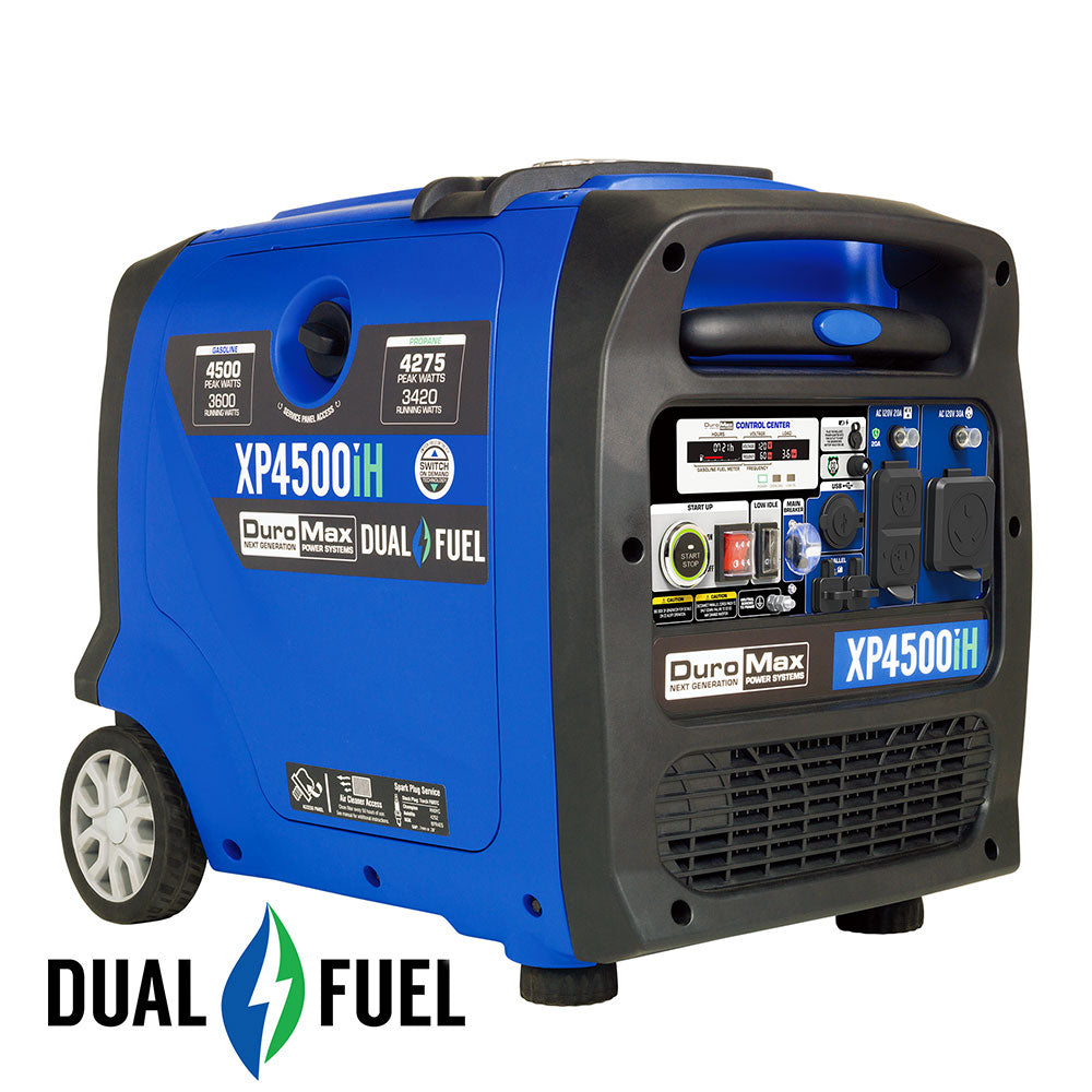 4,500 Watt Dual Fuel Portable Inverter Generator w/ CO Alert XP4500iH