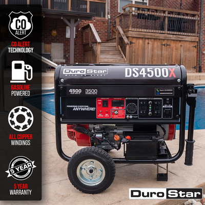 DuroStar  4,500 Watt Gasoline Portable Generator w/ CO Alert