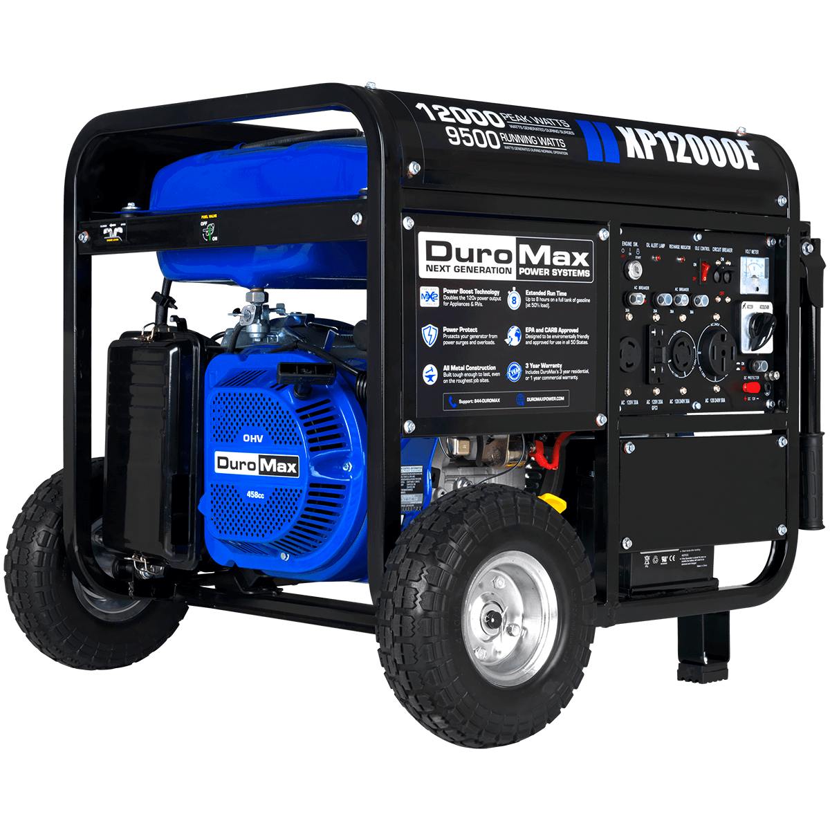 måle Overfladisk civile 12,000 Watt Gasoline Portable Generator – XP12000E – DuroMax Power Equipment