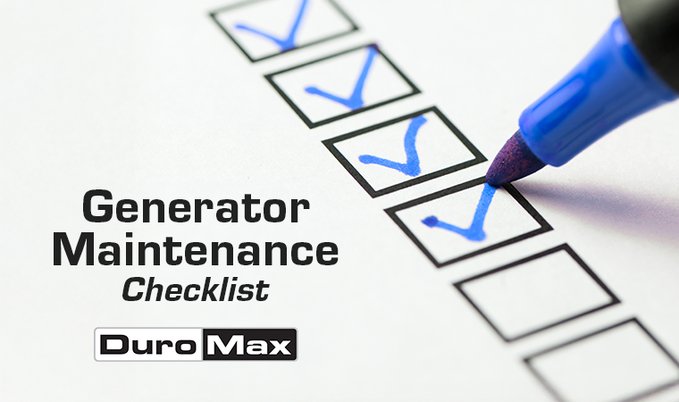 Backup Generator Maintenance Checklist | DuroMax – DuroMax Power Equipment