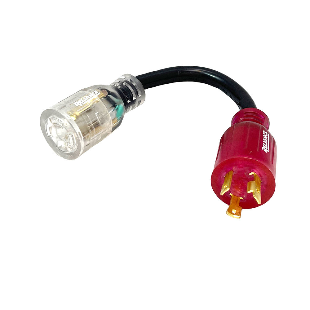 Color Adapter Reliance AC3130B 30A 125V Color Connect Adapter Cord L5-30 Plug L14-30 ...