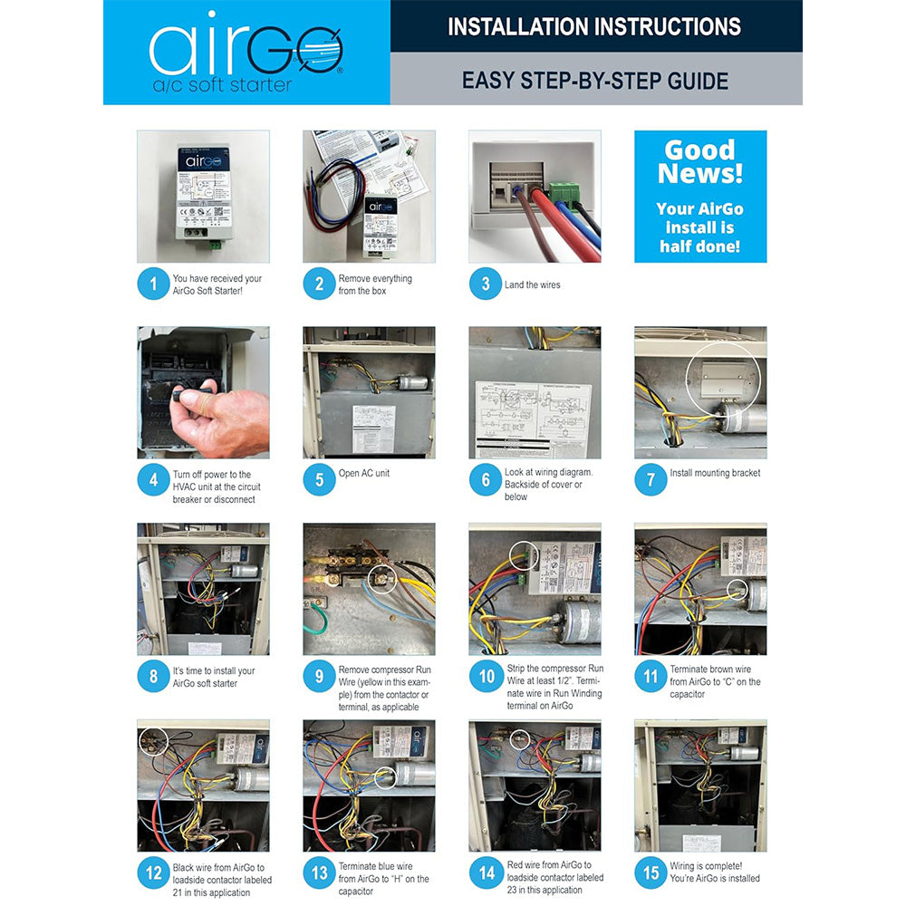 AirGo 8-16A AC Soft Starter Motor Protection for Utility and/or