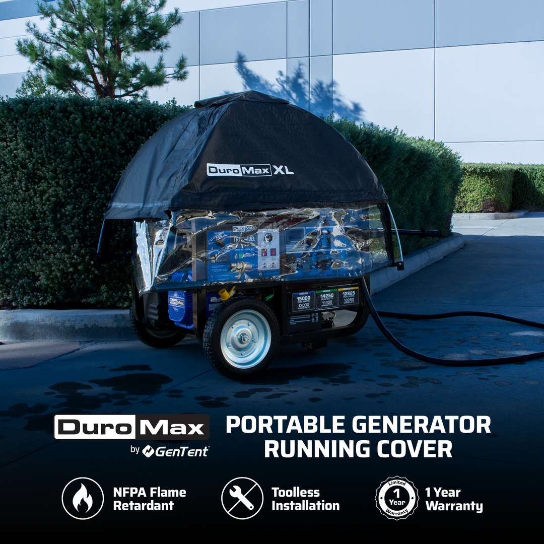generator tent DuroMax DMX-GTX-XL Open Frame All Weather Cover Kit Größe:L2/H2 mit Sky Roof CloudCap Rooftop Tent for eleganter Fahrradständer up to 18 inches
