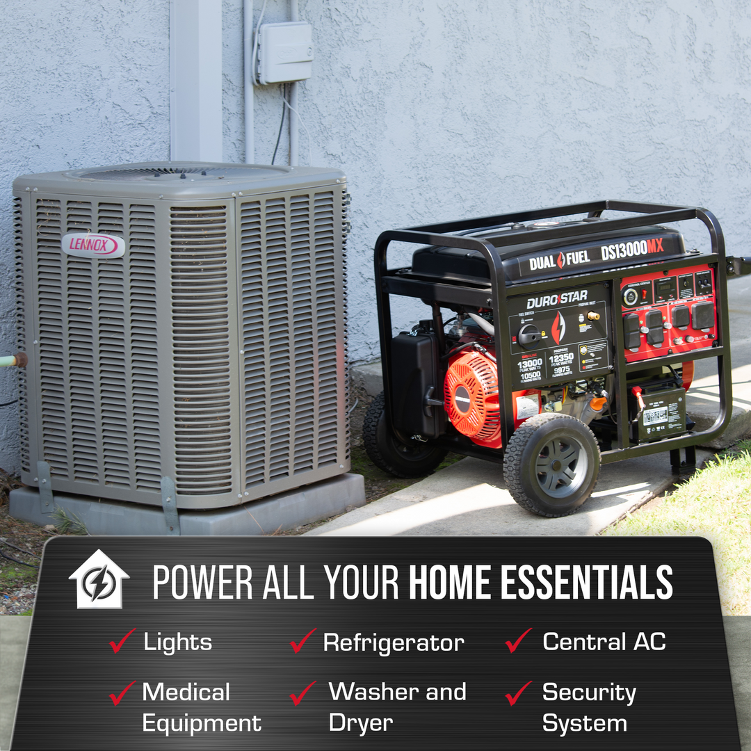 13,000 Watt Dual Fuel Portable Generator w/ CO Alert – DS13000MX