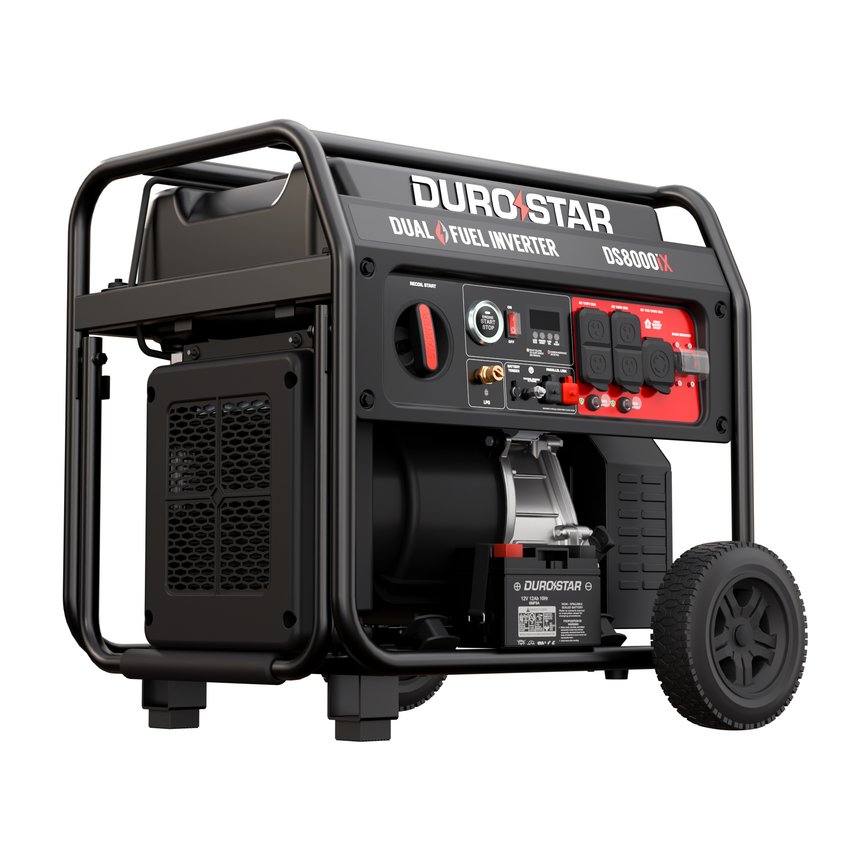 DuroMax Power Equipment 8,000 Watt Dual Fuel Open Frame Digital Inverter Generator