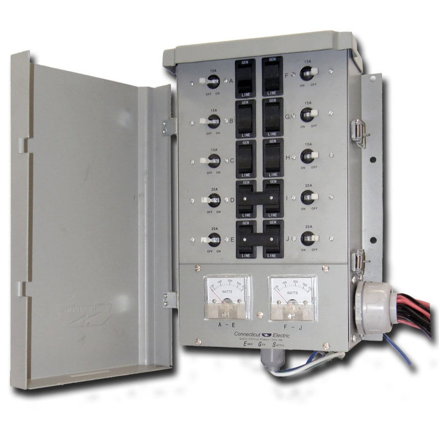 Connecticut Electric EGS107501G2 EmerGen G2 30 Amp 10-Circuit Manual Transfer Switch