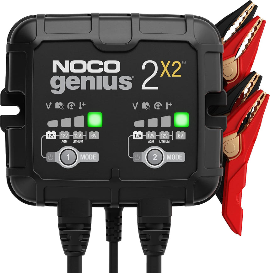 NOCO GENIUS2X2 4A 2-Bank 6V/12V Smart Charger and Maintainer