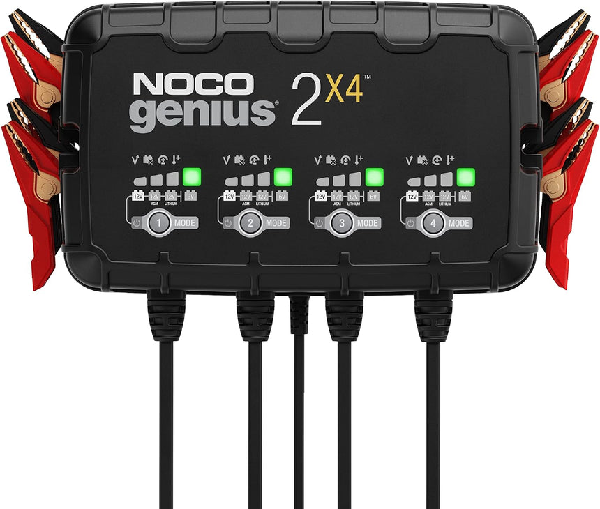 NOCO NOCO GENIUS2X4 8A 4-Bank 6V/12V Smart Charger and Maintainer