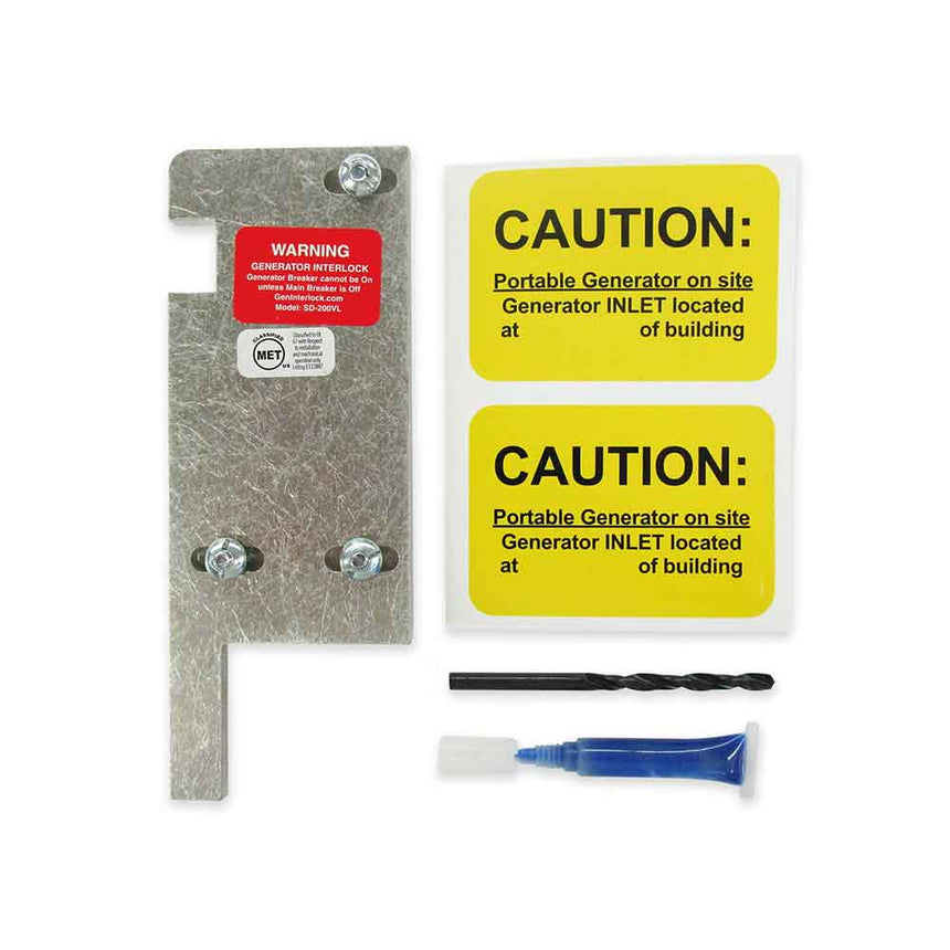 GenInterlock  GenInterlock SD-200VL Generator Interlock Kit Breaker Panel 150/200 Amp 3-1/4 -4