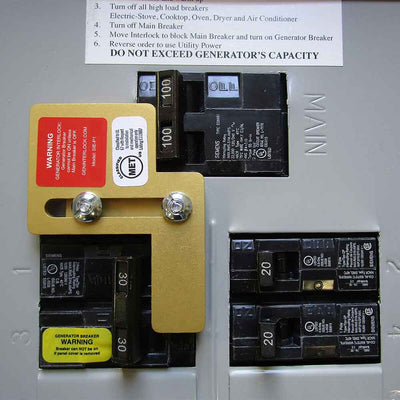 GenInterlock  GenInterlock SIE-P1 Generator Interlock Kit Breaker Panel 100 Amp Panels Siemens and Murray