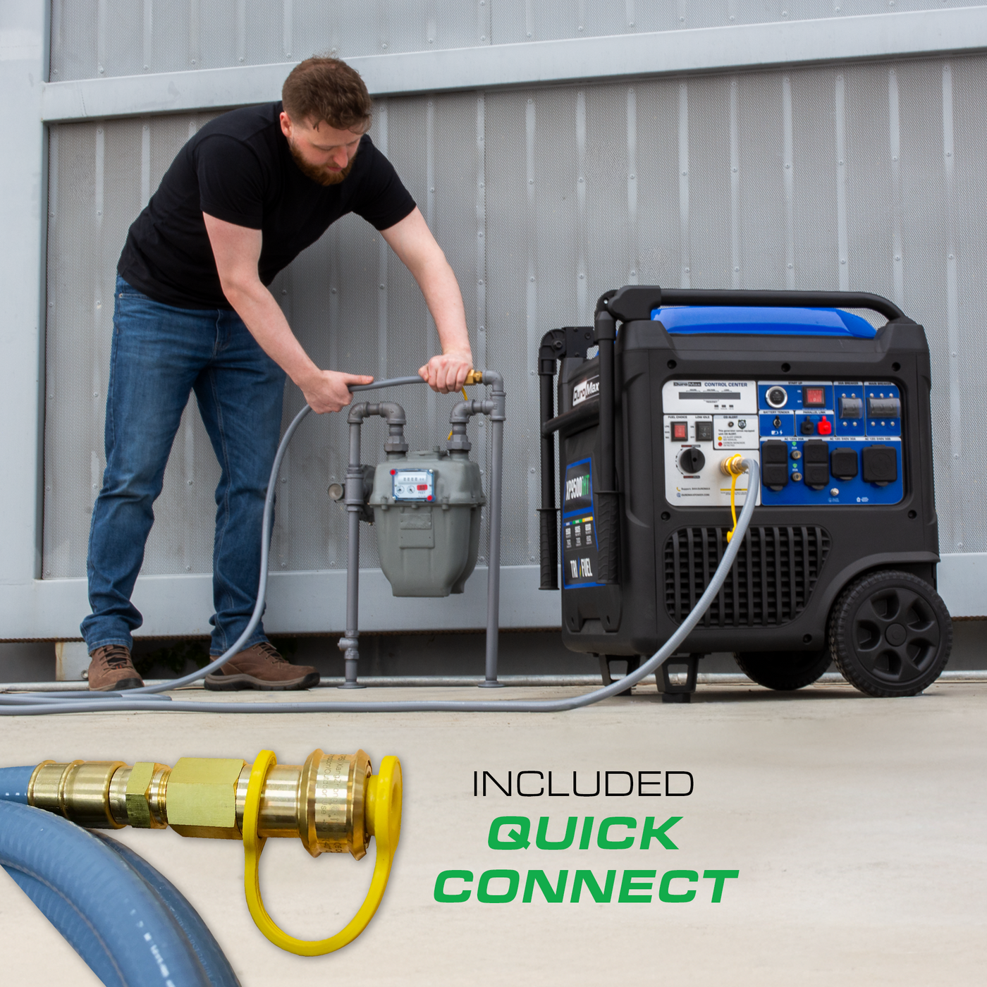 9,500 Watt Portable Tri Fuel Inverter Generator - Quiet, Low THD