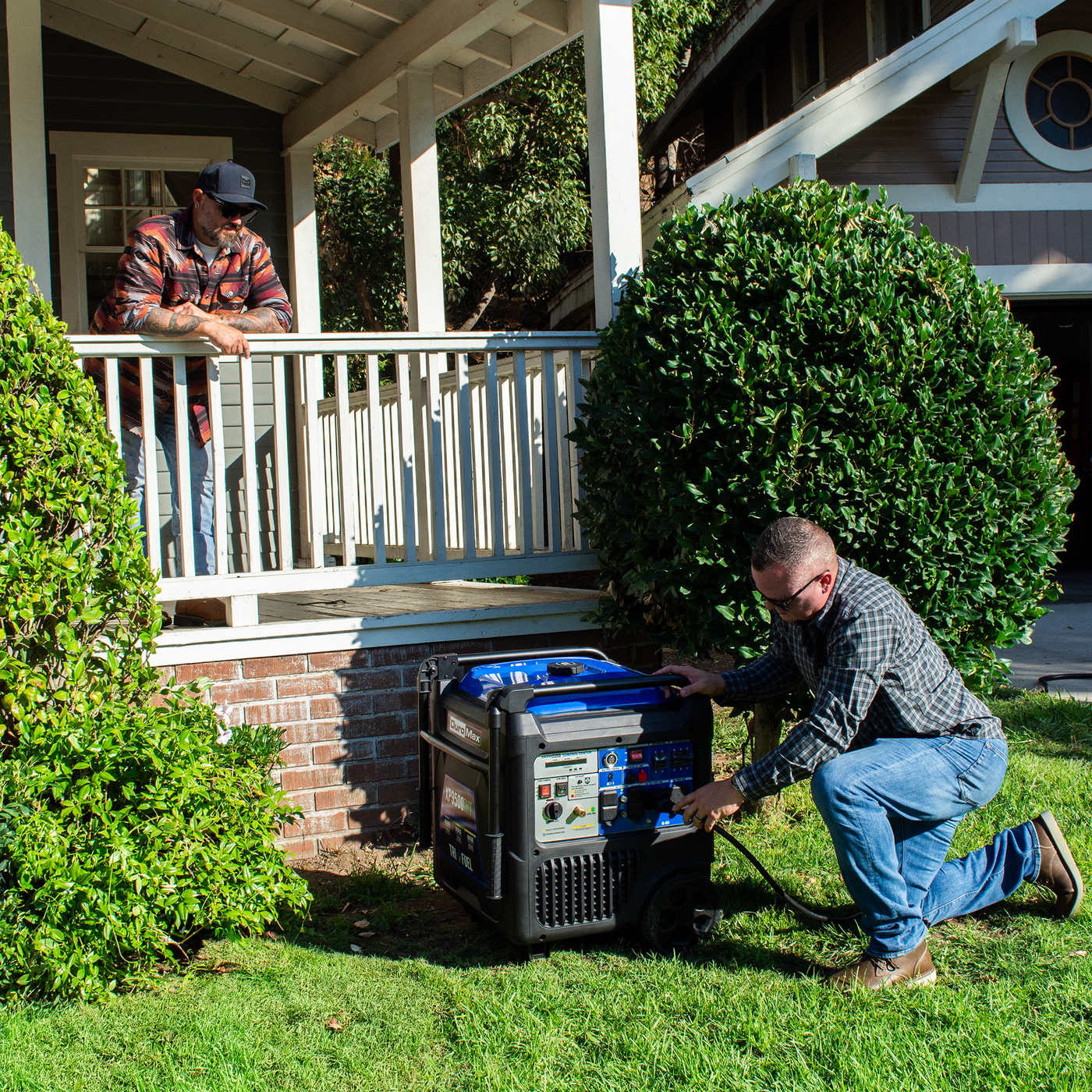 9,500 Watt Portable Tri Fuel Inverter Generator - Quiet, Low THD