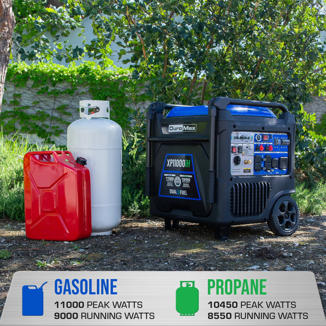DuroMax 11,000 Watt Portable Dual Fuel Inverter Generator w/ CO