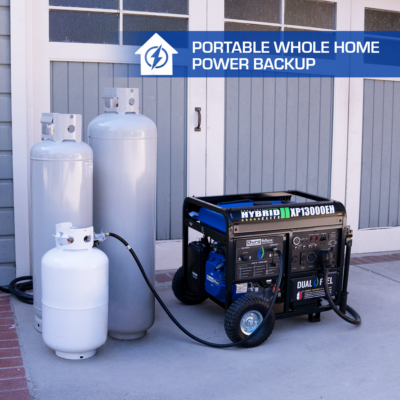 Equipment – – Portable Power Dual XP13000EH 13,000 Watt DuroMax Fuel Generator