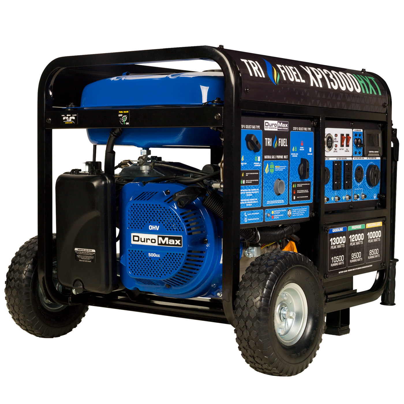 13,000 Watt Tri Fuel Portable HXT Generator w/ CO Alert