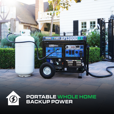 DuroMax 13,000 Watt Dual Fuel Portable HX Generator w/ CO Alert