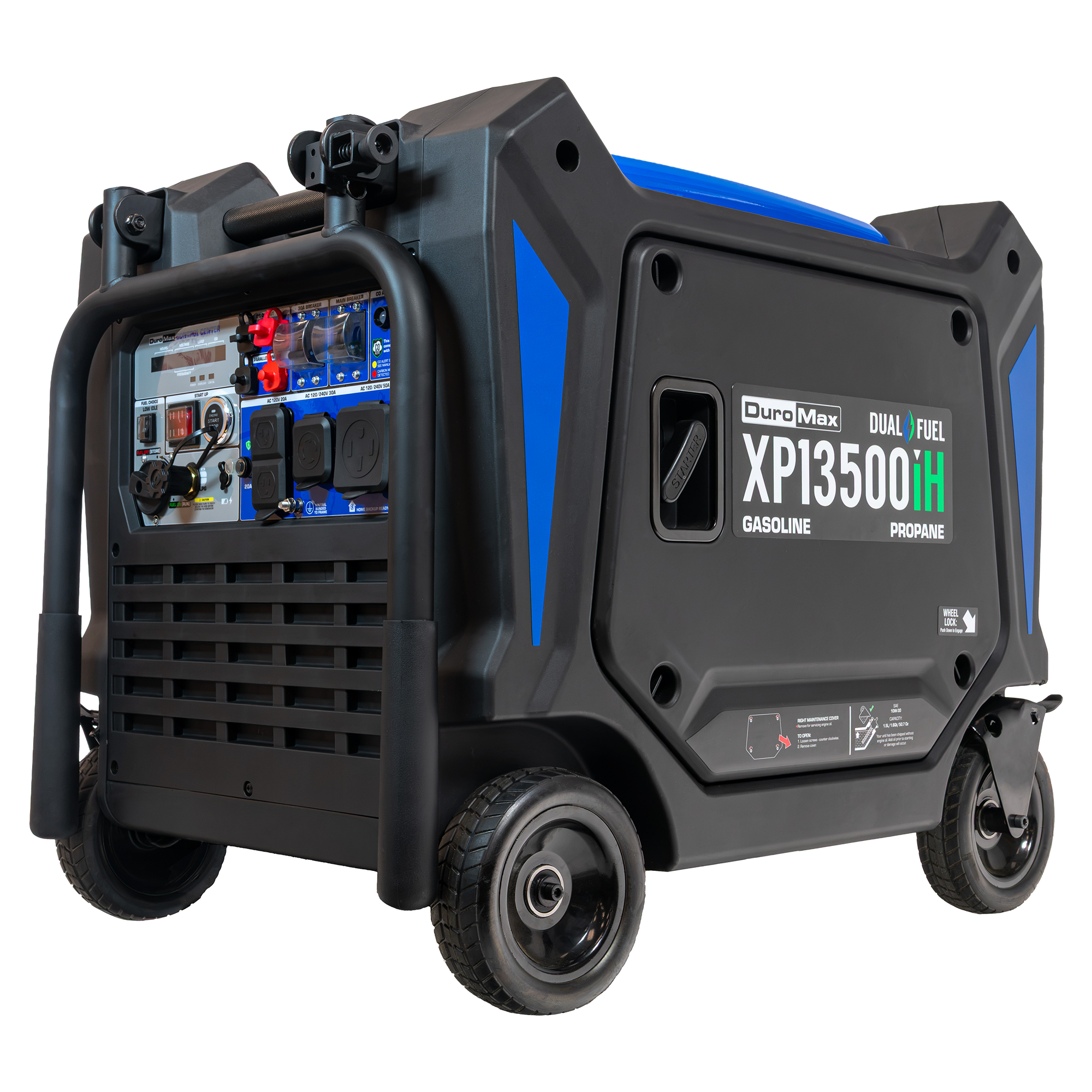 DuroMax 13,500 Watt Portable Dual Fuel Inverter Generator - Quiet, Low THD