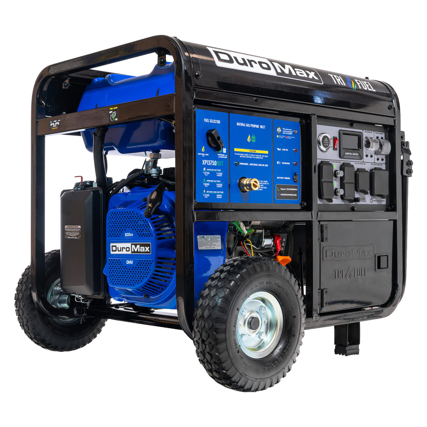 DuroMax 13,750 Watt Tri Fuel Portable HXT Generator w/ CO Alert