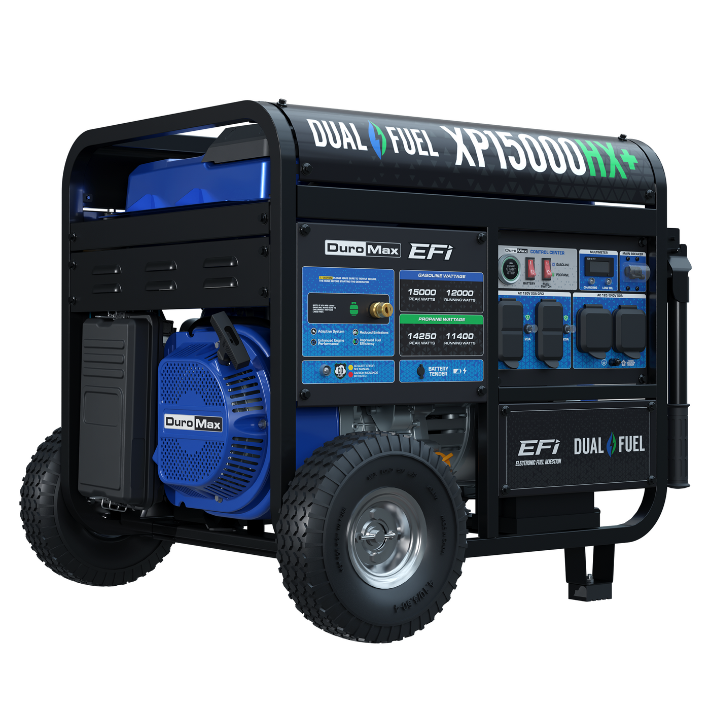 DuroMax 15,000 Watt Electric Start Dual Fuel EFI Portable Generator