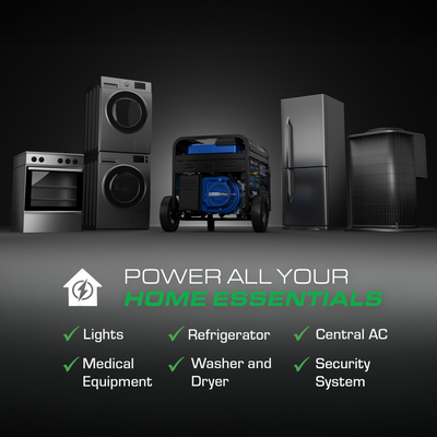 DuroMax 15,000 Watt Electric Start Dual Fuel EFI Portable Generator