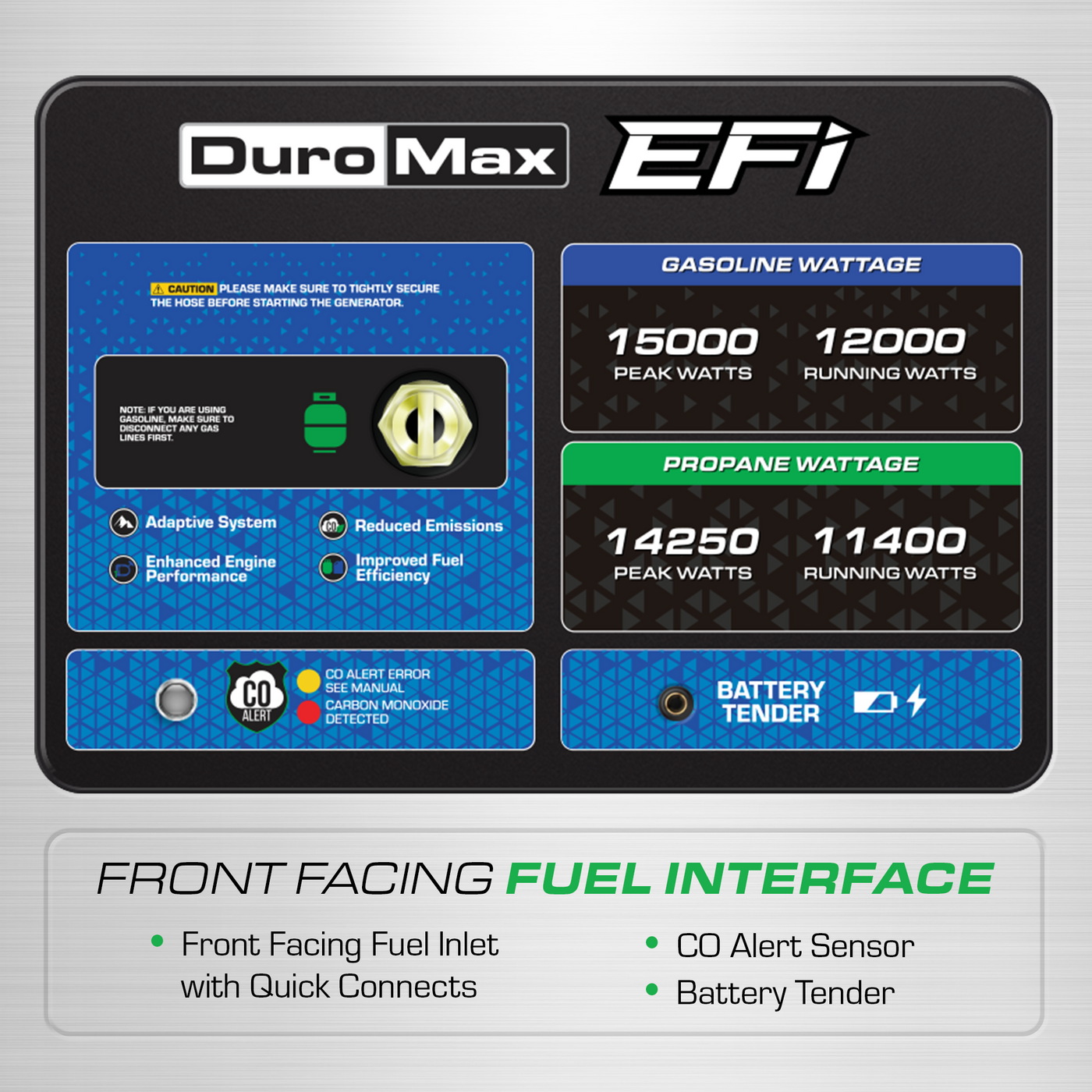 DuroMax 15,000 Watt Electric Start Dual Fuel EFI Portable Generator