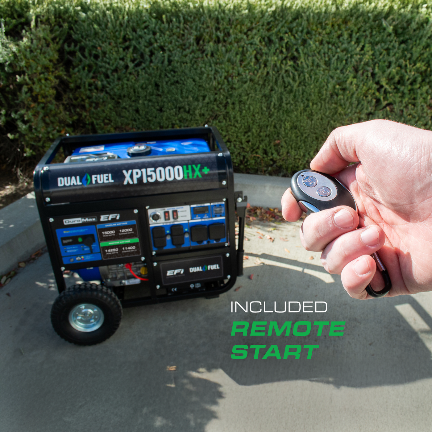 DuroMax 15,000 Watt Electric Start Dual Fuel EFI Portable Generator