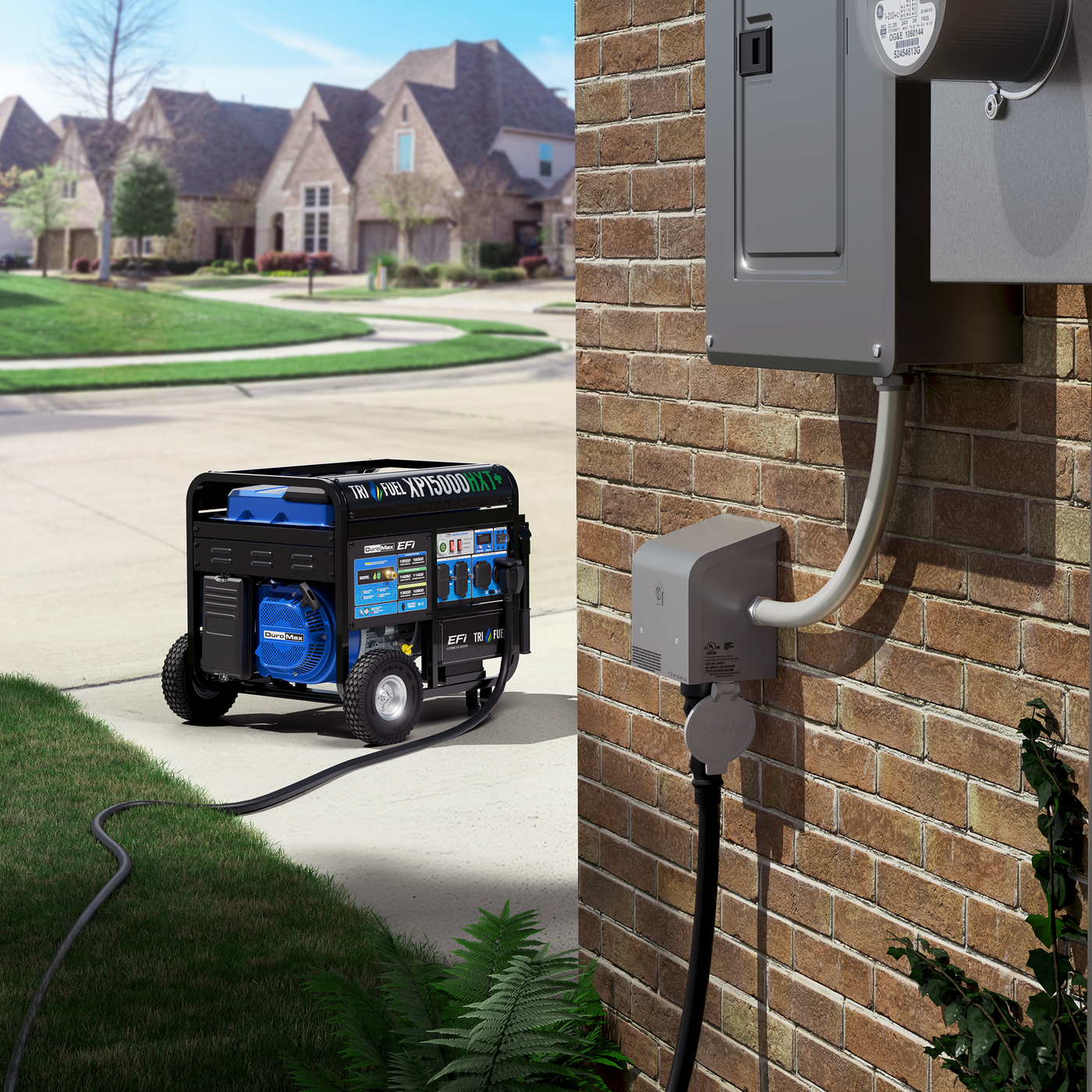 DuroMax XP50PBN 50-Amp 12,500-Watt Non-Metallic Power Inlet Box