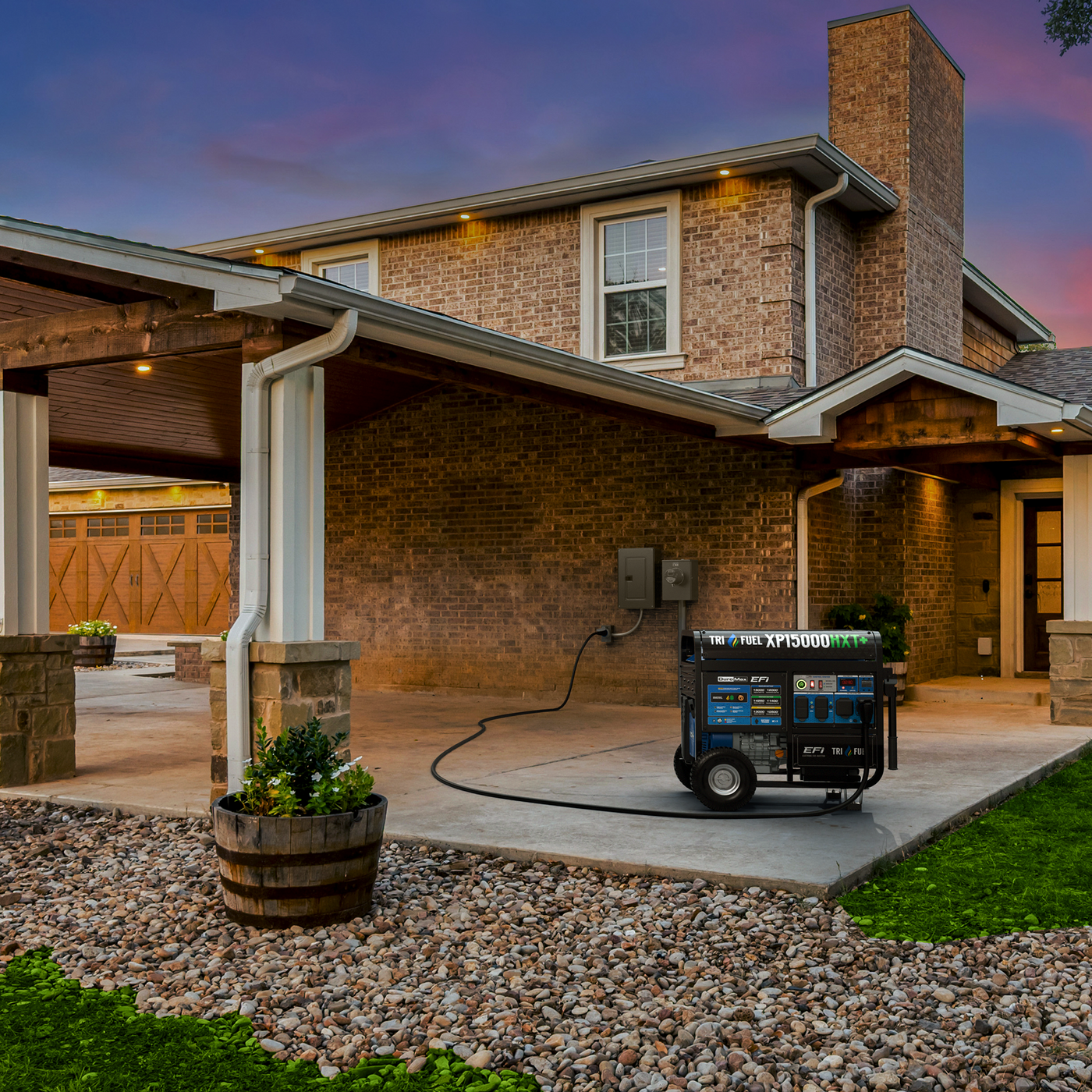 DuroMax XP50PB 50-Amp 12,500-Watt 120/240-Volt Metallic Power Inlet Box