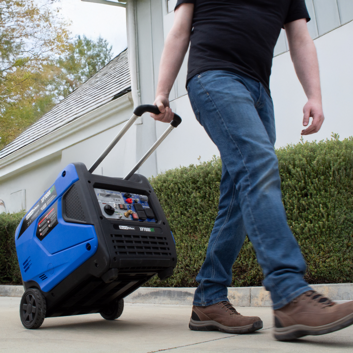 DuroMax 7,000 Watt Portable Tri Fuel Inverter Generator - Quiet, Low THD