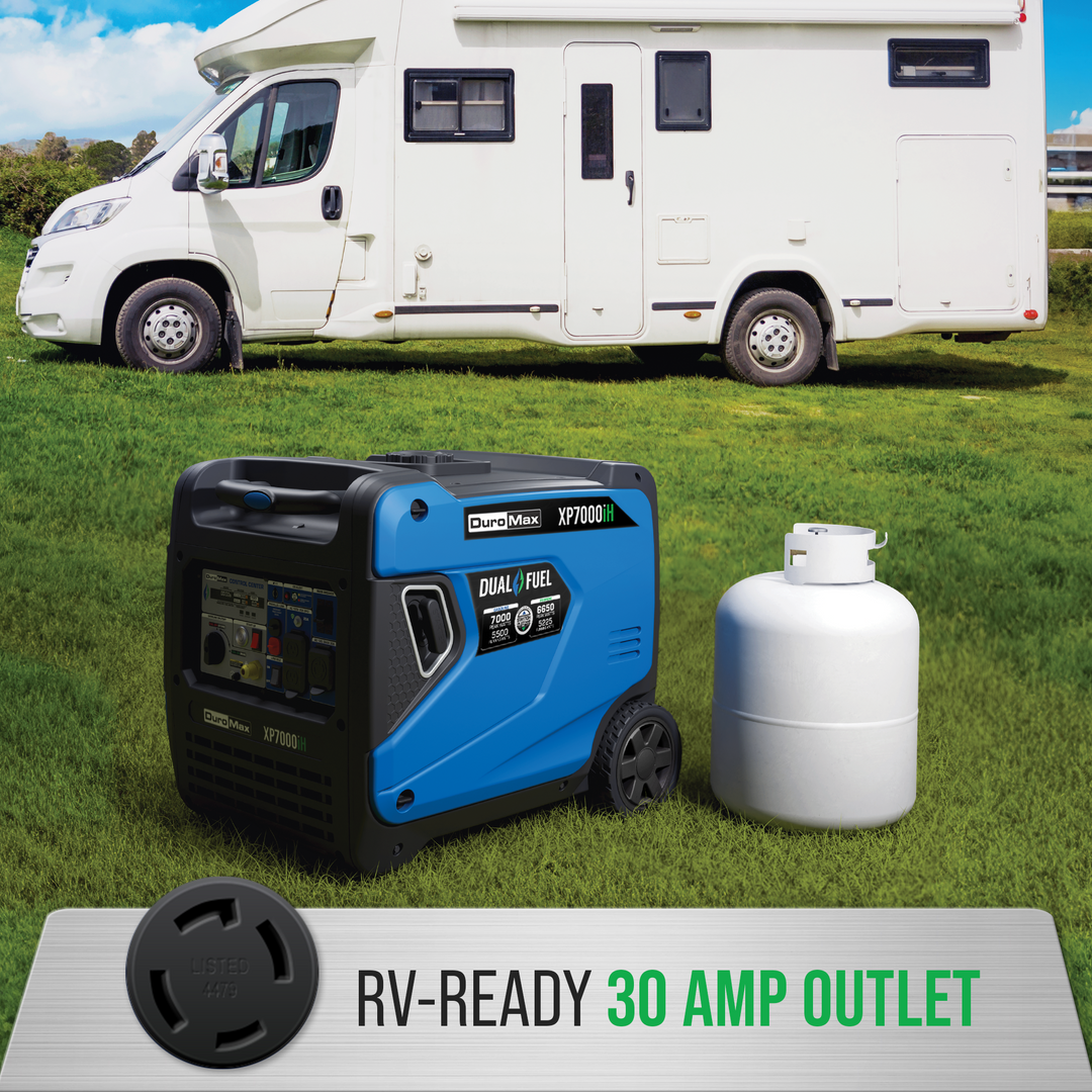DuroMax 7,000 Watt Portable Dual Fuel Inverter Generator w/ CO Alert –  DuroMax Power Equipment