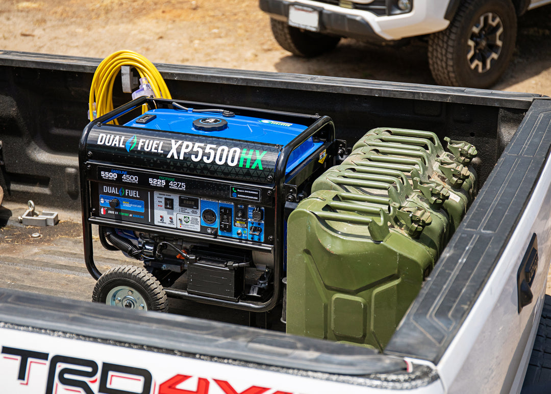 5,500 Watt Dual Fuel Portable HX Generator w/ CO Alert – XP5500HX