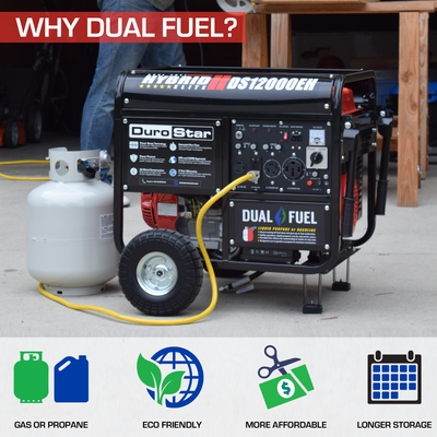 DuroStar  12,000 Watt Dual Fuel Portable Generator