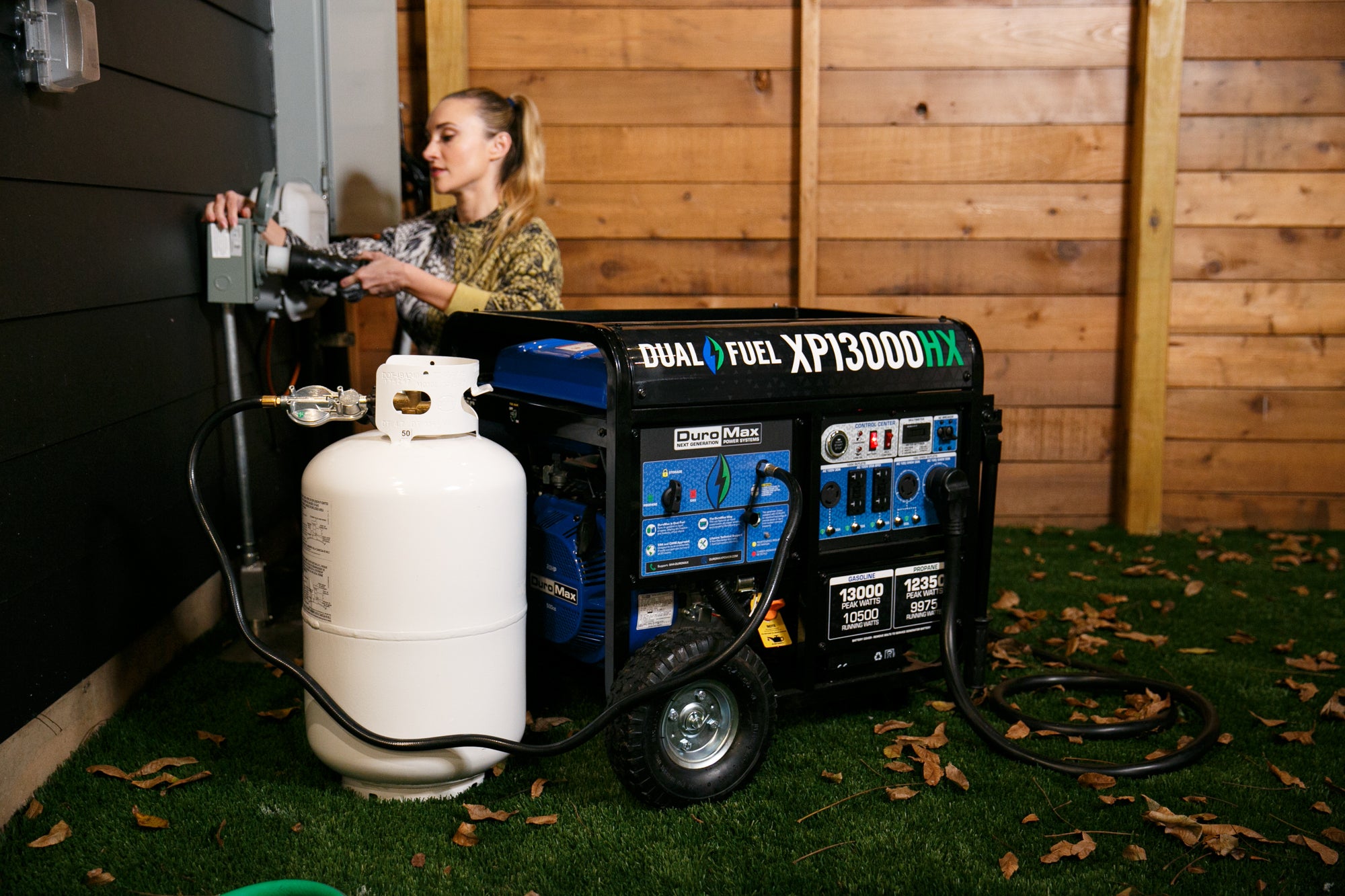 DuroMax generator in use outdoors