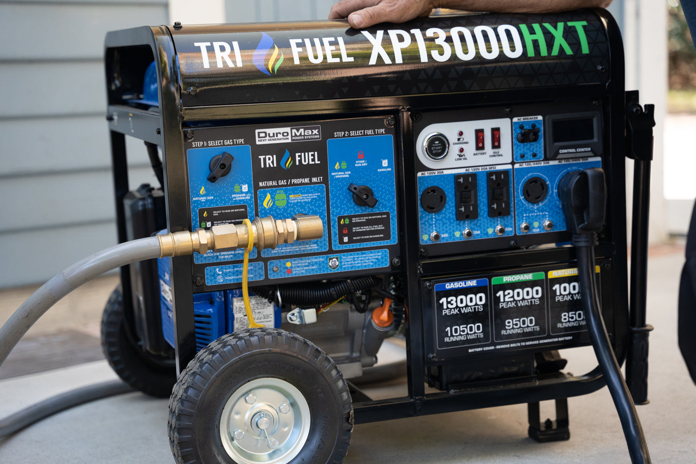 DuroMax  13,000 Watt Tri Fuel Portable HXT Generator w/ CO Alert