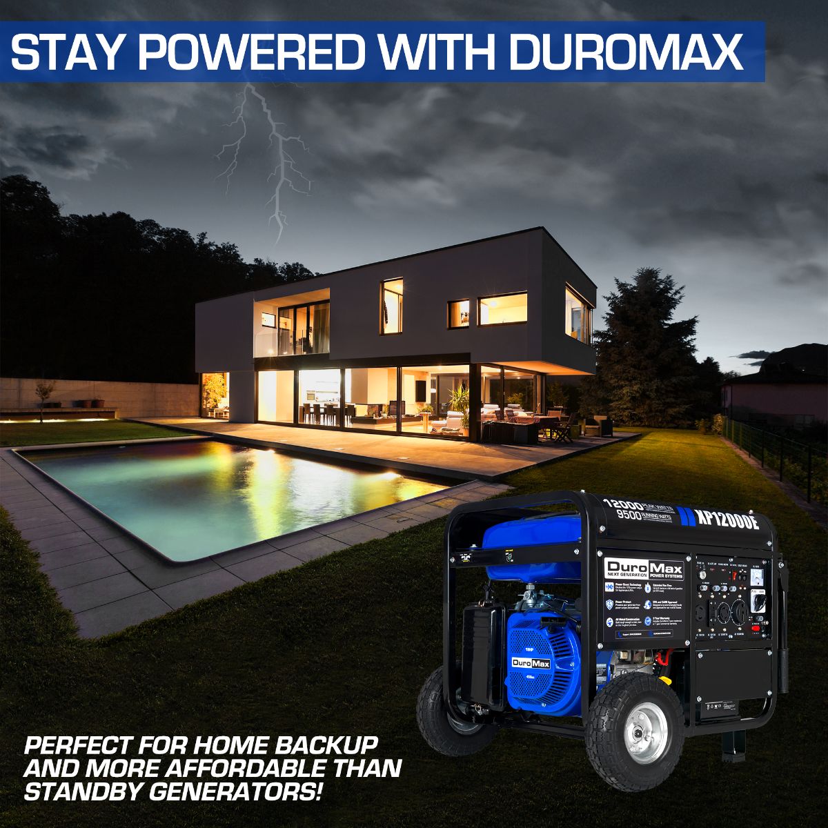 DuroMax  12,000 Watt Gasoline Portable Generator