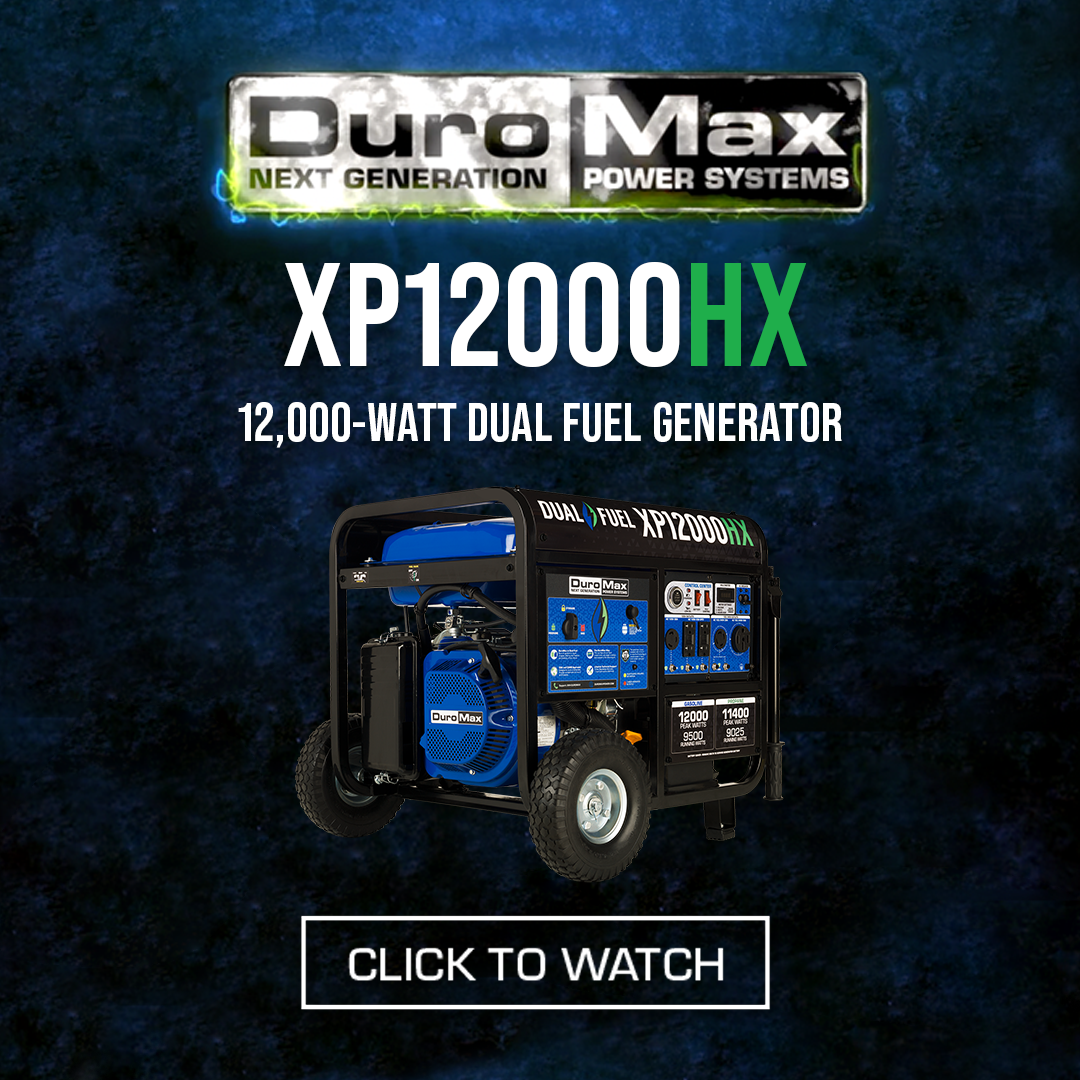 12,000 Watt Dual Fuel Portable HX Generator w/ CO Alert