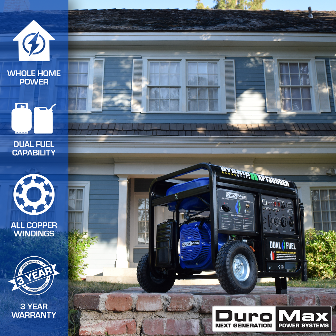13,000 Watt Dual Fuel Portable Generator – XP13000EH – DuroMax