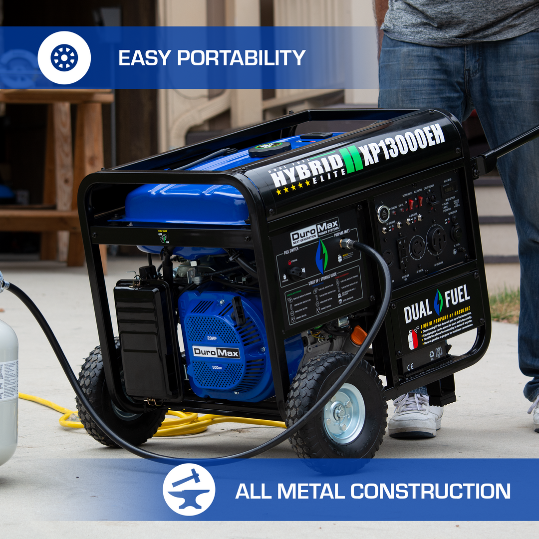 13,000 Watt Dual Fuel Portable Generator – XP13000EH – DuroMax