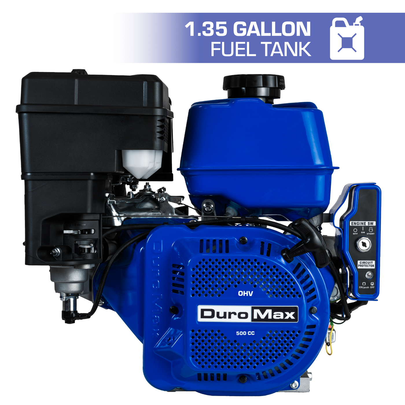 DuroMax  500cc 1-Inch Shaft Recoil/Electric Start Gasoline Engine