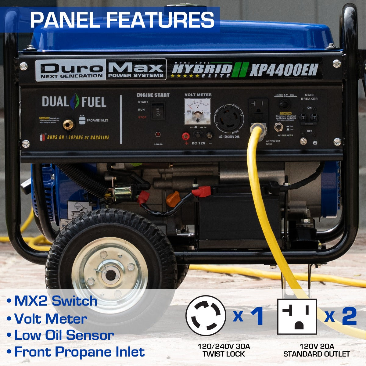 DuroMax  4,400 Watt Dual Fuel Portable Generator