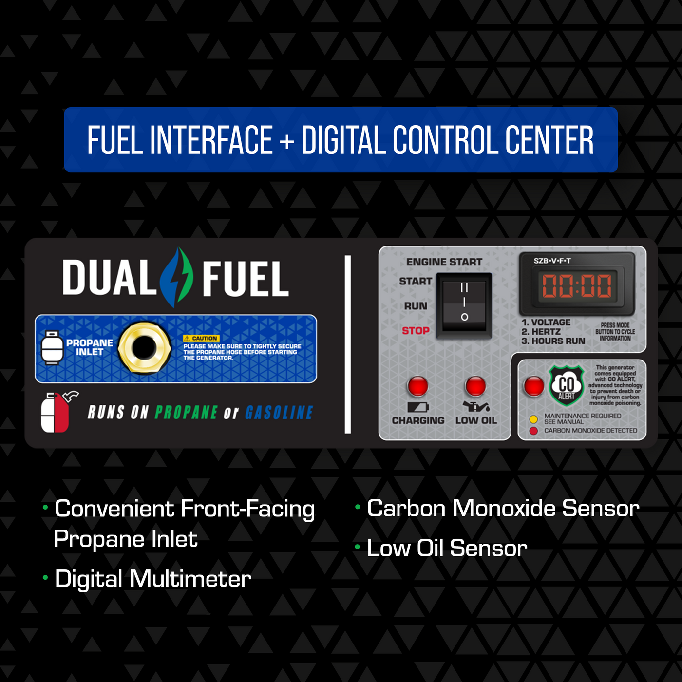 DuroMax  4,850 Watt Dual Fuel Portable HX Generator w/ CO Alert