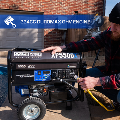 DuroMax  5,500 Watt Gasoline Portable Generator w/ CO Alert