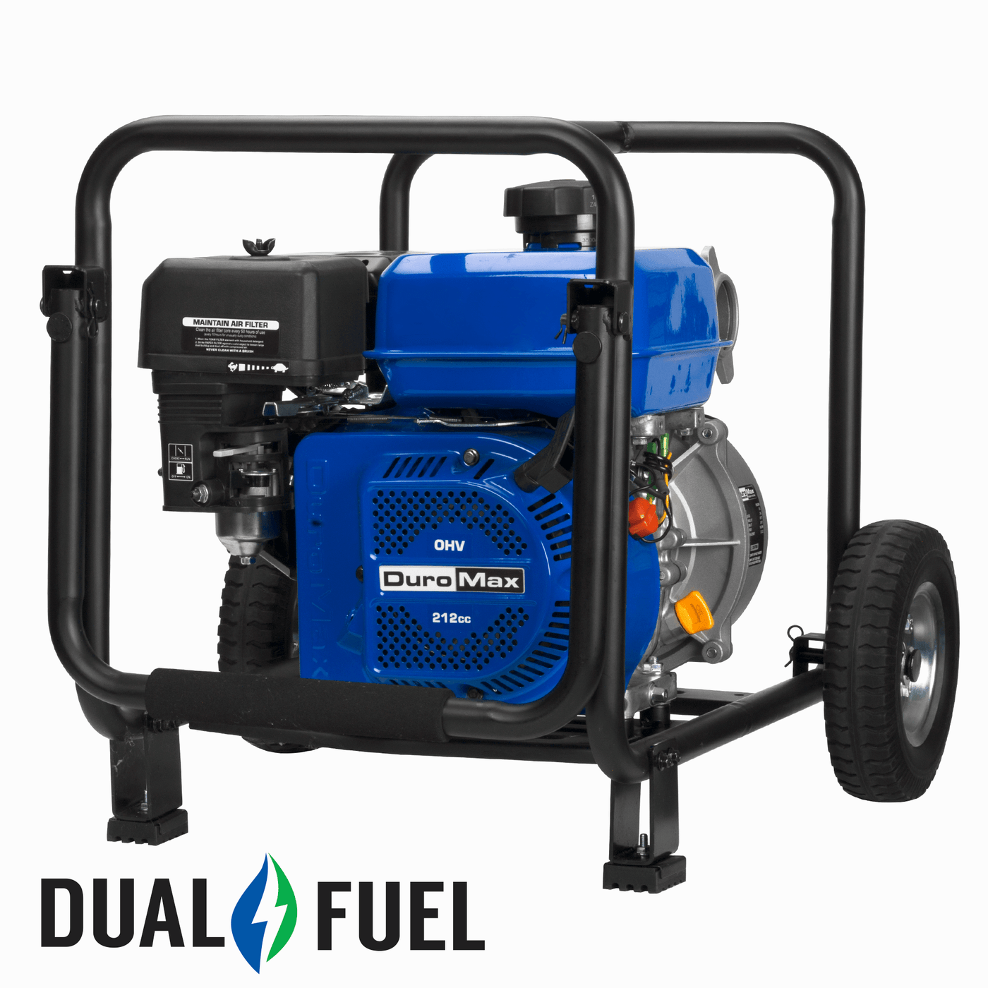 DuroMax  158 GPM 2" Dual Fuel Engine Portable Water Pump