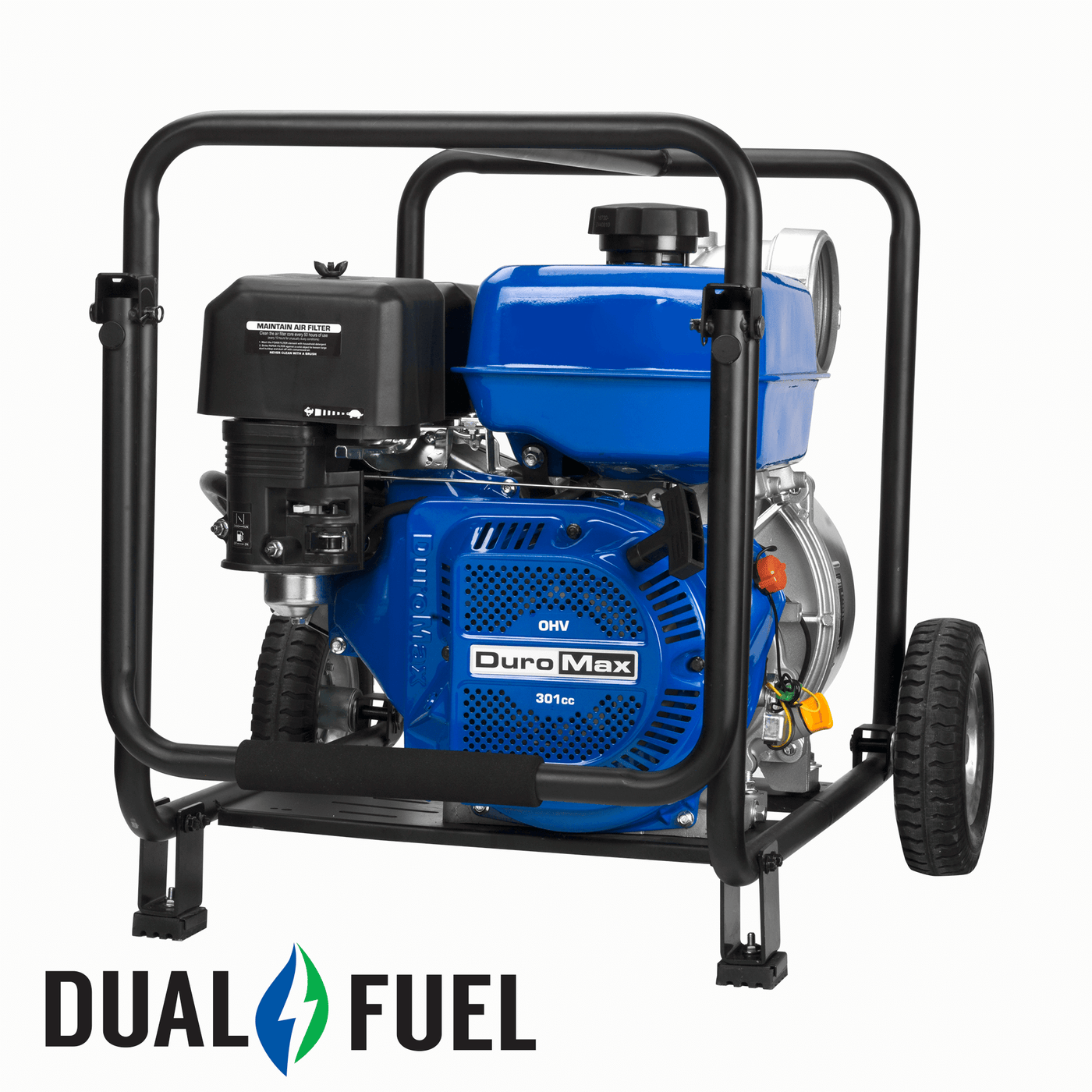 DuroMax  423 GPM 4" Dual Fuel Engine Portable Water Pump