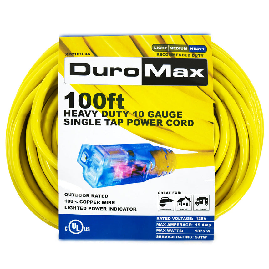 DuroMax  100-Foot 10 Gauge Single Tap Extension Power Cord