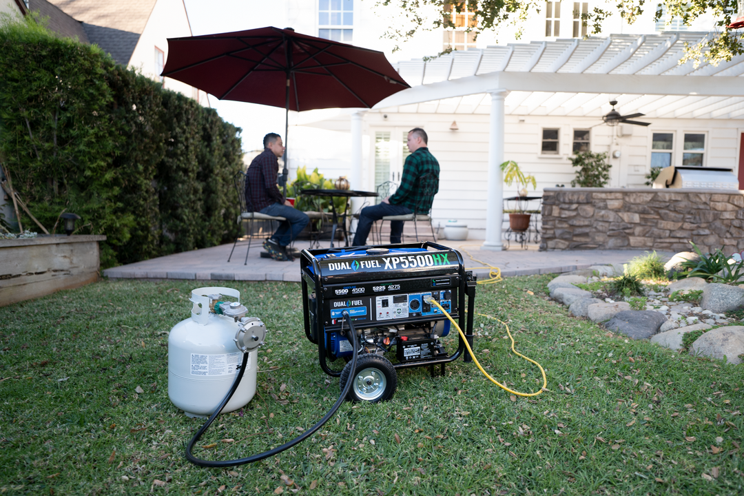 5,500 Watt Dual Fuel Portable HX Generator w/ CO Alert – XP5500HX