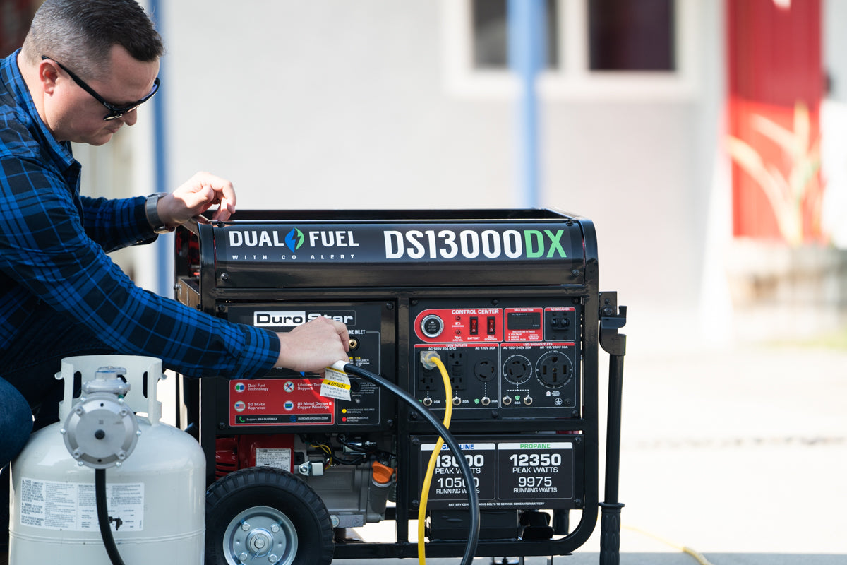 DuroStar  13,000 Watt Dual Fuel Portable Generator w/ CO Alert